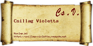 Csillag Violetta névjegykártya